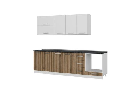 MİNAR EGE 270 CM MUTFAK DOLABI BEYAZ DORE 270-D6