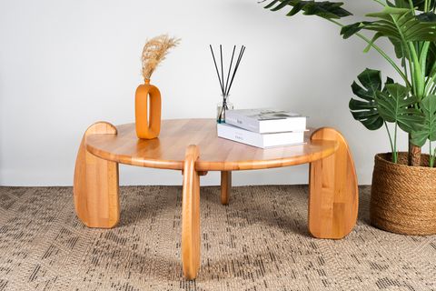 ELVA MASİF KAYIN AHŞAP ORTA SEHPA, NATURAL