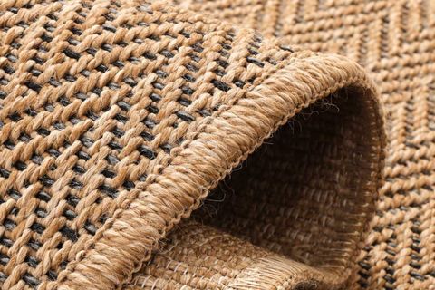 PERA HALI KAHVE VE SİYAH BALIKSIRTI SİSAL TARZI HALI FM03BL 240X300 CM