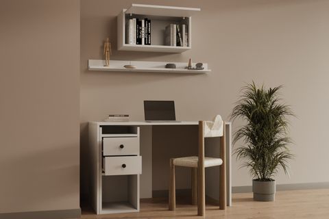 BK ÇALIŞMA MASASI, 1 KAPAK 2 ÇEKMECELİ