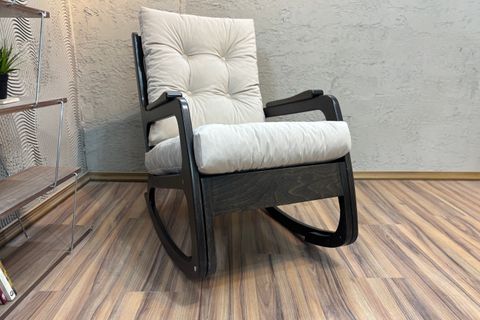 KONTES SALLANAN SANDALYE, KREM, WENGE SİYAH