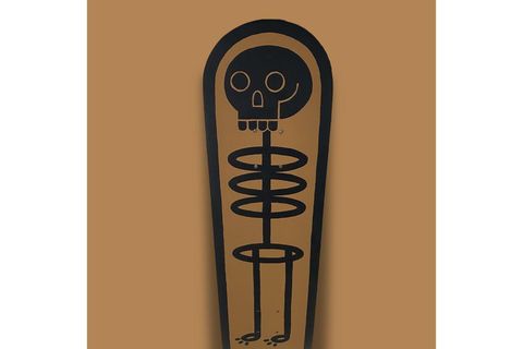 SKELETON KAYKAY EL YAPIMI AHŞAP DUVAR DEKORU