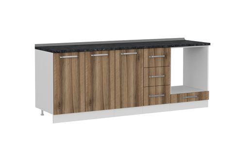 MİNAR 220 CM MUTFAK DOLABI BEYAZ DORE 220-D4-ALT MODÜL