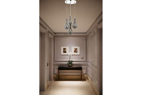 AVONNI METAL CAM MODERN AVİZE, KROM KAPLAMA, AV 60092 4KT, 40 CM