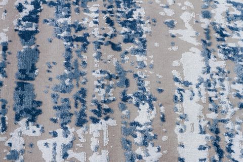 SATEN BAMBU HALI, MAVİ TONLARI, 160X230