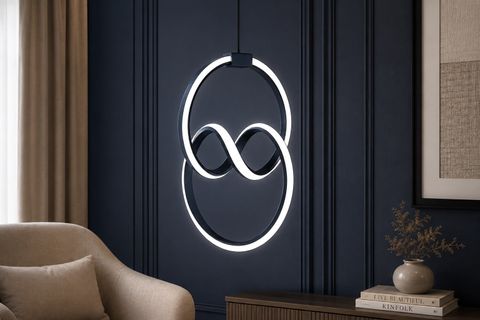 EVLİGHT İMZA SARKIT LED AVİZE, SİYAH, BEYAZ IŞIK