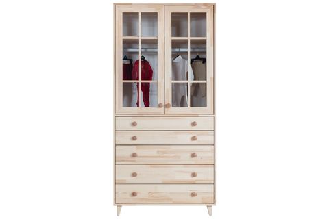DOĞAL LADİN İLKİM GARDIROP, 3 KAPAKLI, KÖKNAR AĞACI İK-103