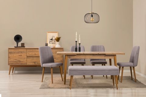VİNA YEMEK ODASI TAKIMI, ATLANTİK GRİ SOHO, 0701