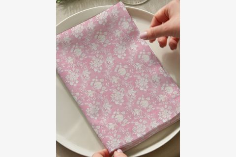 PEMBE BOTANİCA NOSTALJİ PAMUKLU DÖRT ADET PEÇETE