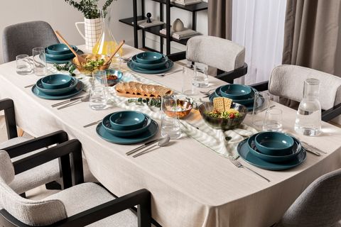 KİTCHEN ESSENTİALS STONEWARE SERVİS TABAĞI 28 CM, MAVİ, ALTILI SET