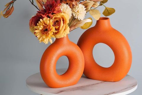 İKİLİ HALKA VAZO SET, ORANGE