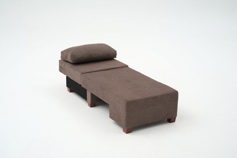 PERENNA YATAKLI TEKLİ KOLTUK ŞÖNİL KAHVE SAĞ