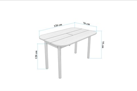 VİNA LUXE AÇILIR MDF MUTFAK MASA TAKIMI CEVİZ