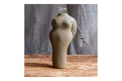 TERRACOTTA GÖVDE ŞEKİLLİ VAZO