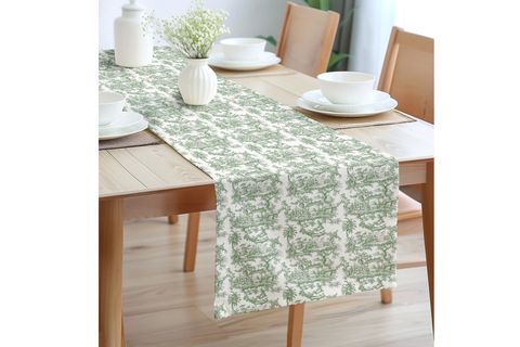 YEŞİL PANORAMA PAMUKLU MASA RUNNER, 0050 50X150 CM