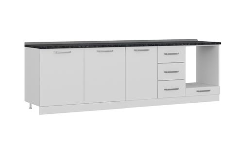 MİNAR 275 CM MUTFAK DOLABI BEYAZ 275-B6-ALT MODÜL