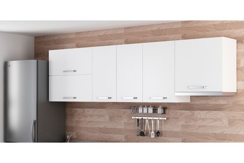 MİNAR 265 CM MUTFAK DOLABI BEYAZ 265-B8-ÜST MODÜL