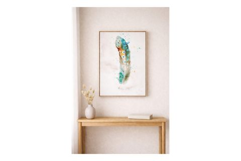 BOHO TÜY MOTİFLİ KANVAS TABLO, DESEN 1