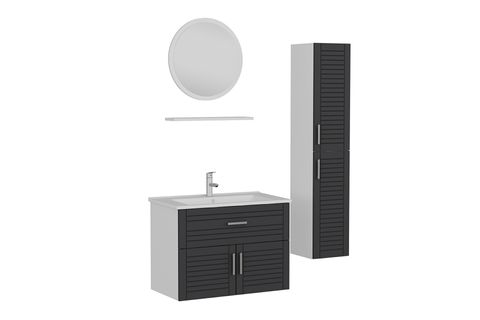 VERA BANYO DOLABI AS2K1Ç105, BEYAZ ANTRASİT, 100CM