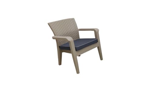 ALASKA PLASTİK RATTAN BALKON SETİ MİNDERLİ, KREM