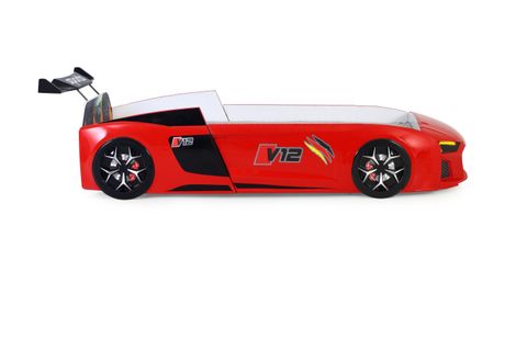 AUDİ IŞIKLI ARABALI YATAK,  KIRMIZI, V12