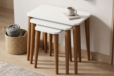 LETTO ZİGON SEHPA, BEYAZ