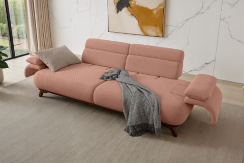 ALASKA SIRT MEKANIZMALI CEVIZ KASALI ÜÇLÜ KOLTUK, PUDRA