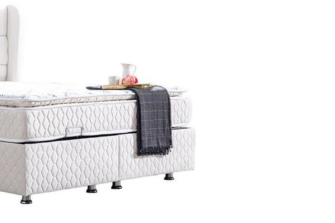 NİCE BAZA BAŞLIK VE YATAK SETİ, KREM, 90X200