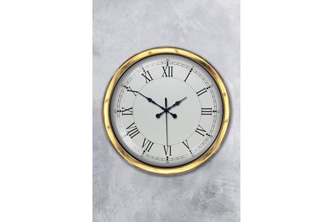 GOLD ŞIK METAL ROMA RAKAMLI DUVAR SAATİ 40 CM