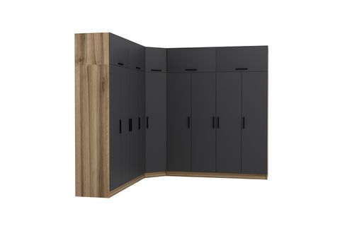 MİNAR KALE GARDIROP 01, 9 KAPAKLI, ANTRASİT
