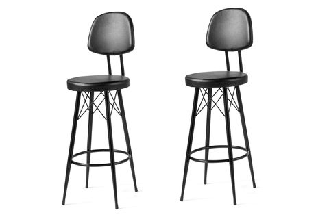 ZEN METAL İKİLİ BAR SANDALYRESİ, SİYAH