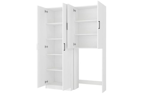 TERNOS TUCO ÇAMAŞIR MAKİNESİ BANYO DOLABI, BEYAZ, 2 KAPAKLI