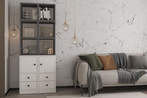 ZARA MODÜLER DOLAPLI ÇEKMECELİ DAR ALANLAR İÇİN ÇALIŞMA ODASI KİTAPLIĞI NRG KTP 1105