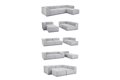 LENA KETEN MODÜLER KÖŞE KOLTUK, GRİ