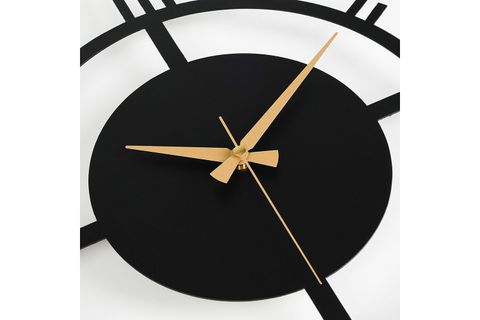 BUNNELA METAL SİYAH DUVAR SAATİ, 50X50 CM