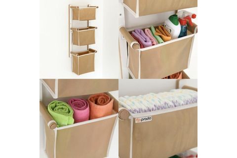 PRADO DUVAR TİPİ ÜÇLÜ ORGANİZER, AHŞAP, BEJ