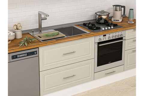 ALVİNKA 400X240 CM KLASİK MEBRAN MUTFAK DOLABI, MB E90S60S50 1 MEBRAN KUMTAŞI SUNTALAM