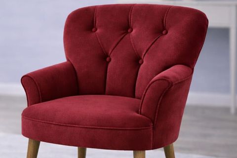 PUFY KOLLU TEKLİ BERJER, BORDO, CEVİZ AYAK, 2 ADET