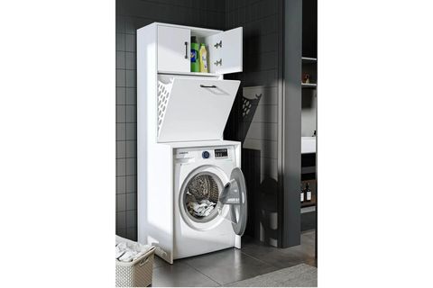 DİLAY ÇAMAŞIR MAKİNESİ BANYO DOLABI, BEYAZ