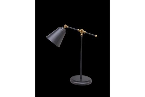 NAVAHO MASA LAMBASI ABAJUR SİYAH STATİK BOYALI