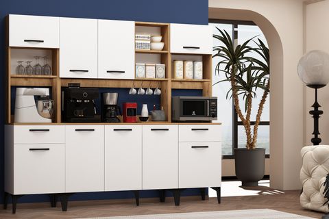 RİVA ÇOK AMAÇLI RB2 SEPET BEYAZ FIRIN BÖLMELİ AİRFRY DOLABI