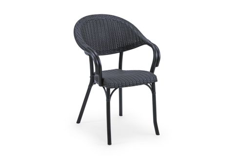 TİLİA PENA 6 KİŞİLİK CAMLI MASA SANDALYE TAKIMI BAHÇE BALKON SETİ ANTRASİT