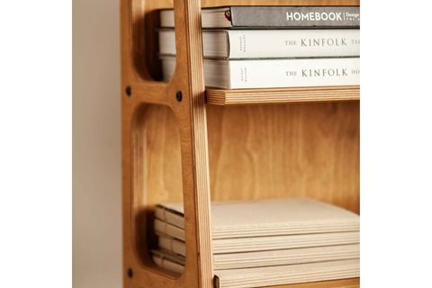 WOODESK ARGOS AHŞAP ÇALIŞMA MASASI VE KİTAPLIK, TİK RENK