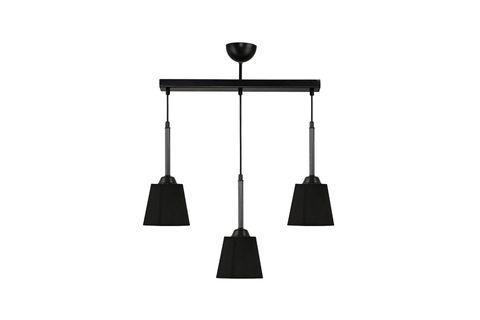 ÜÇLÜ CAKALI SİYAH SARKIT AVİZE ANTRASİT SİYAH ŞAPKALI