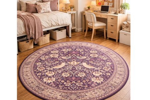 MOR BÜLBÜL DOKUMA TABAN HALI, 603 YNG 150X150 CM