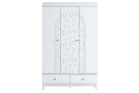 GARDEN 3 KAPAKLI 2 ÇEKMECELİ DOLAP, BEYAZ