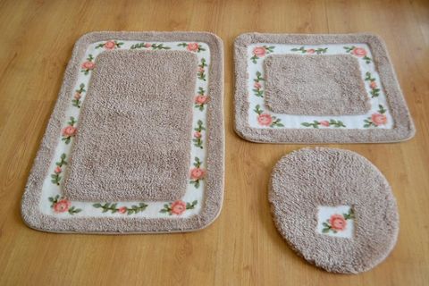 GİZ HOME GÜL KLOZET TAKİMİ KARE 3'LÜ 60X100 KAHVE