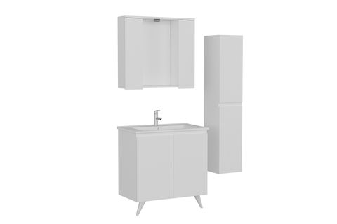 NİKA BANYO DOLABI AY2K109, BOY BEYAZ, 85 CM