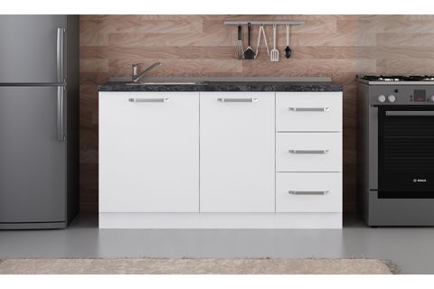 MİNAR 145 CM MUTFAK DOLABI BEYAZ 145-B1-ALT MODÜL