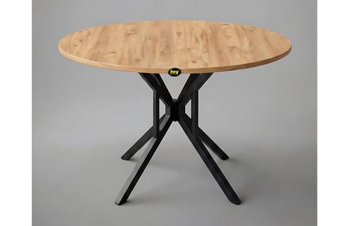 SELİN YUVARLAK MUTFAK MASASI, ÇAM SİYAH, 90 CM